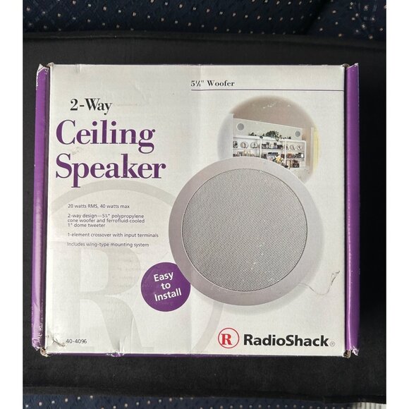 RadioShack 2-Way 5.25” Ceiling Speaker In-Wall/In-Ceiling Audio Easy Install NEW - Picture 9 of 11